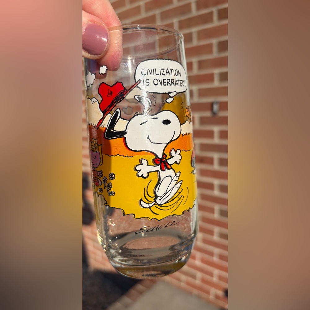 Vintage McDonald’s Camp Snoopy Collection 12 oz Drinking Glass
